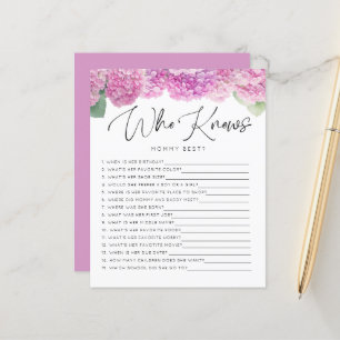 Pink Hydrangea Who Knows Mummy Baby Games