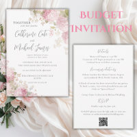 Pink Hydrangeas Floral Elegant Budget Wedding