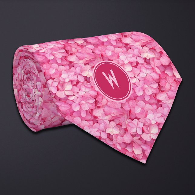 Pink Hydrangeas Floral  Tie (Creator Uploaded)