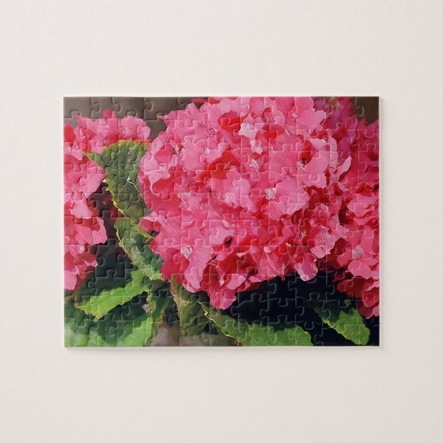 Pink Hydrangeas Jigsaw Puzzle (Horizontal)