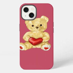 Pink Hypnotising Cute Teddy Bear Protective iPhone Case