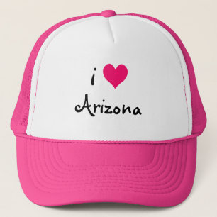 Pink I Love Arizona Hat