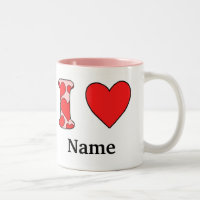 Pink I love costomized