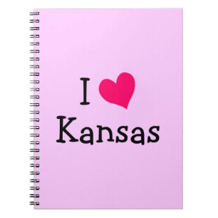 Pink I Love Kansas Notebook