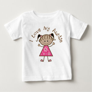 Pink I Love My Aunt Gift Baby T-Shirt