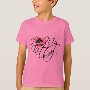 Pink I Love My Kitty Tshirts and Gifts