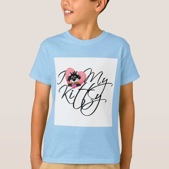 Pink I Love My Kitty Tshirts and Gifts (Front)