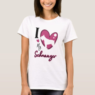 Pink I love my schnauzer T-Shirt