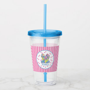 Pink Ice Cream chill  Acrylic Tumbler