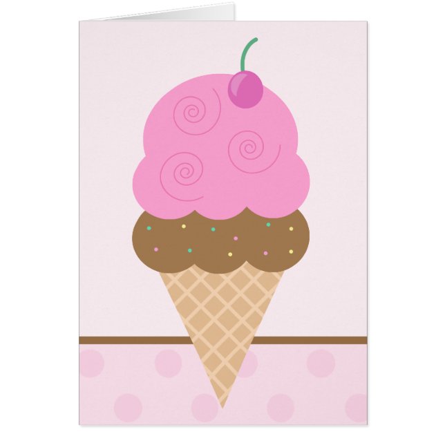 Pink Ice Cream Cone (Front)