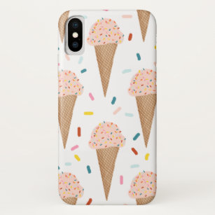 Pink Ice Cream Cone Rainbow Sprinkles Pattern Case-Mate iPhone Case