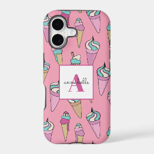Pink Ice Cream Cone summer pattern