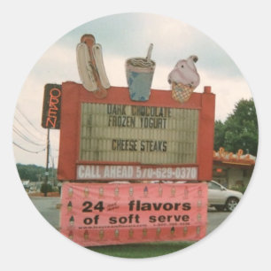 Pink Ice Cream Stand Stickers