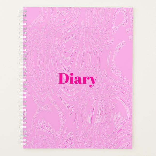 Pink Ice Diary Spiral Notebook Planner (Front)