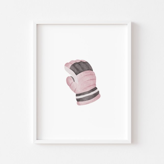 Pink Ice hockey gloves wall art (Creator Uploaded)