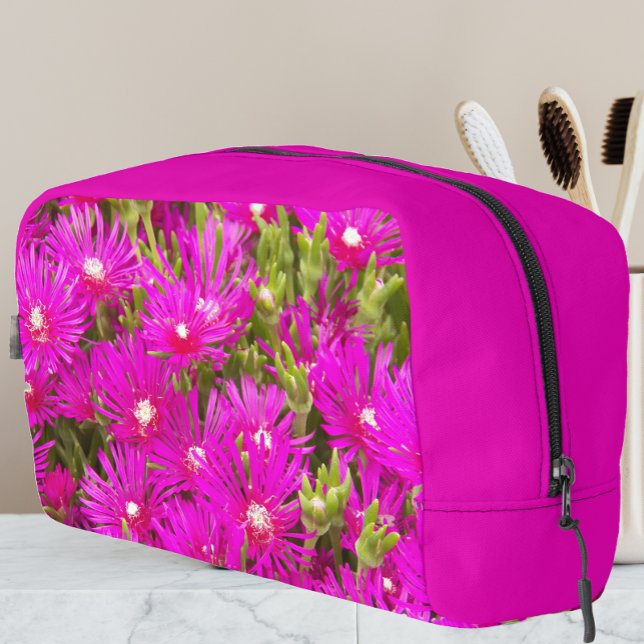 Pink Ice Plant Flowers Floral Dopp Kit (In Situ)