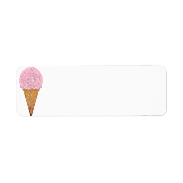 Pink Icecream Return Address Label (Front)