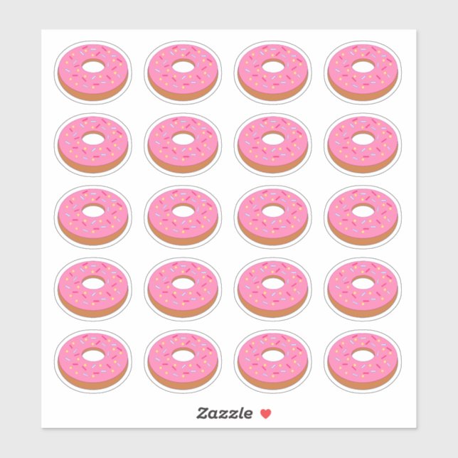Pink Iced Doughnut Graphic Cutout (Sheet)