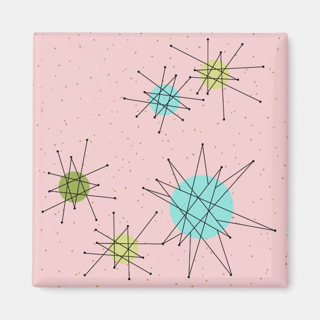 Pink Iconic Atomic Starbursts Magnet (Front)