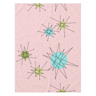 Pink Iconic Atomic Starbursts Tablecloth