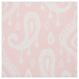 Pink Ikat Paisley Large Scale Fabric