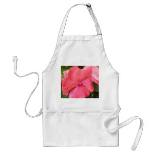 Pink Impatiens Flower Macro Apron