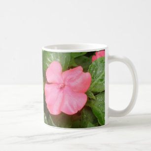 Pink Impatiens Flowers Mug