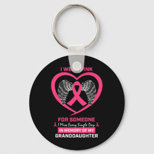 Pink In Memory Of My Granddaughter Breast Cancer A Key Ring