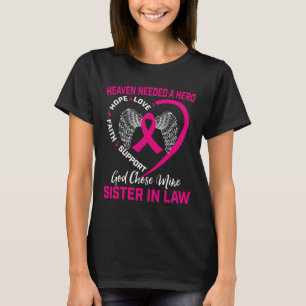 Pink In Memory Of My Sister In Law Christian Breas T-Shirt