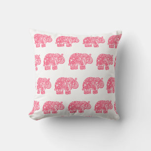 Pink Indian Elephant Cushion