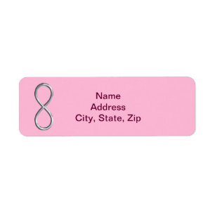 Pink Infinity Wedding Address Labels