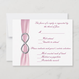 Pink Infinity Wedding Response Card