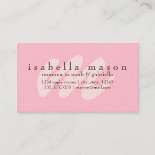 Pink Initial   Mummy Card