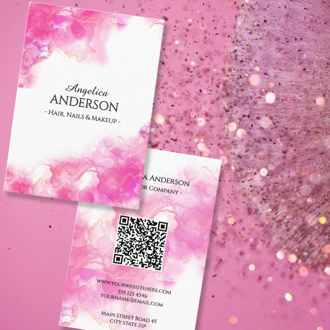 Pink Ink Business Card (Creator Uploaded)