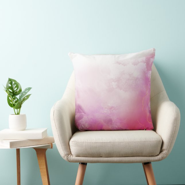 Pink Ink marble pillow (Chair)