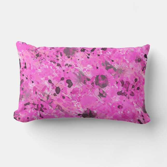 Pink Ink Outdoor Cushion (Front)