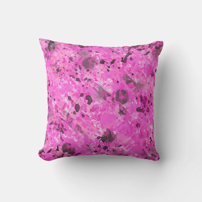 Pink Ink Outdoor Cushion (Front)