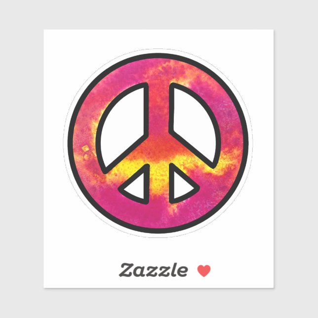 Pink Ink Peace Sign (Sheet)
