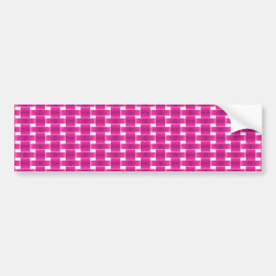 Pink interlocking on bumper sticker