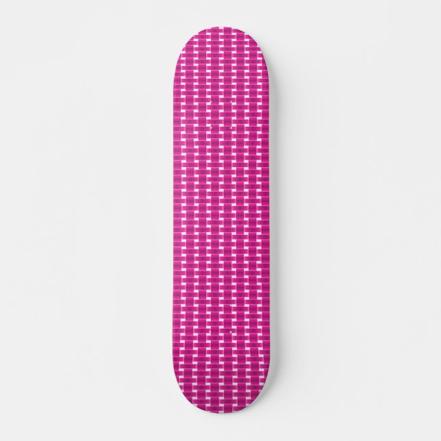 Pink interlocking on skateboard (Front)