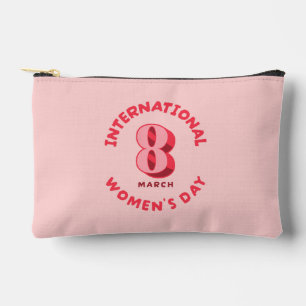 Pink International Women's Day 8th March Accessory Pouch
