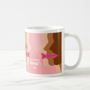 pink international womens day coffee mug