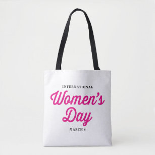 Pink International Women's Day Statement Tote Bag