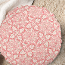 pink intricate pattern Pillow