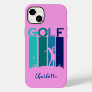 Pink iPhone 14 Golfer Cell Phone Case