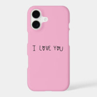 Pink iPhone 17 Case with Love Message Design