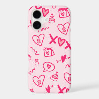 Pink iPhone 17 Case with Romantic Love Design – He