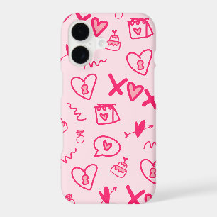 Pink iPhone 17 Case with Romantic Love Design – He