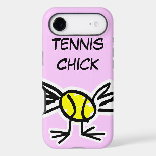 Pink iPhone case with tennis design