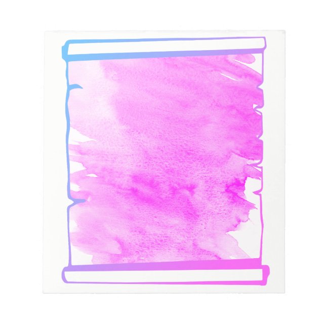 Pink Iridescence Watercolor Scroll Planner Notepad (Front)